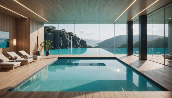 Espace bien-être et grands bassins de piscines