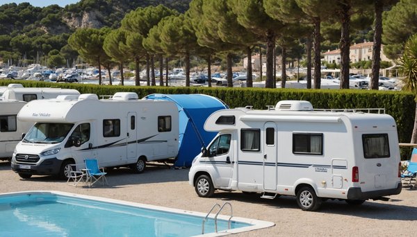 Camping toulon : mobil-homes avec piscine au port pothuau
