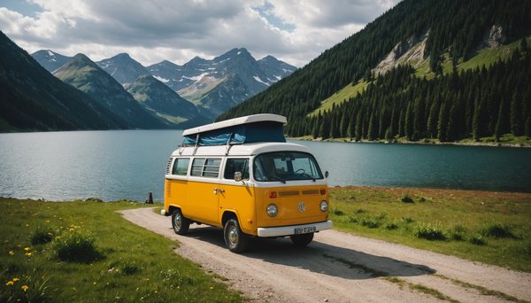 Séjour en camping-car et van aménagé au bord du lac pareloup